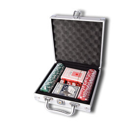 Discountershop Poker set | Poker chips | poker | with aluminum case | With 5 dice | 100 poker chips Discountershop Poker set | Poker chips | poker | with aluminum case | With 5 dice | 100 poker chips