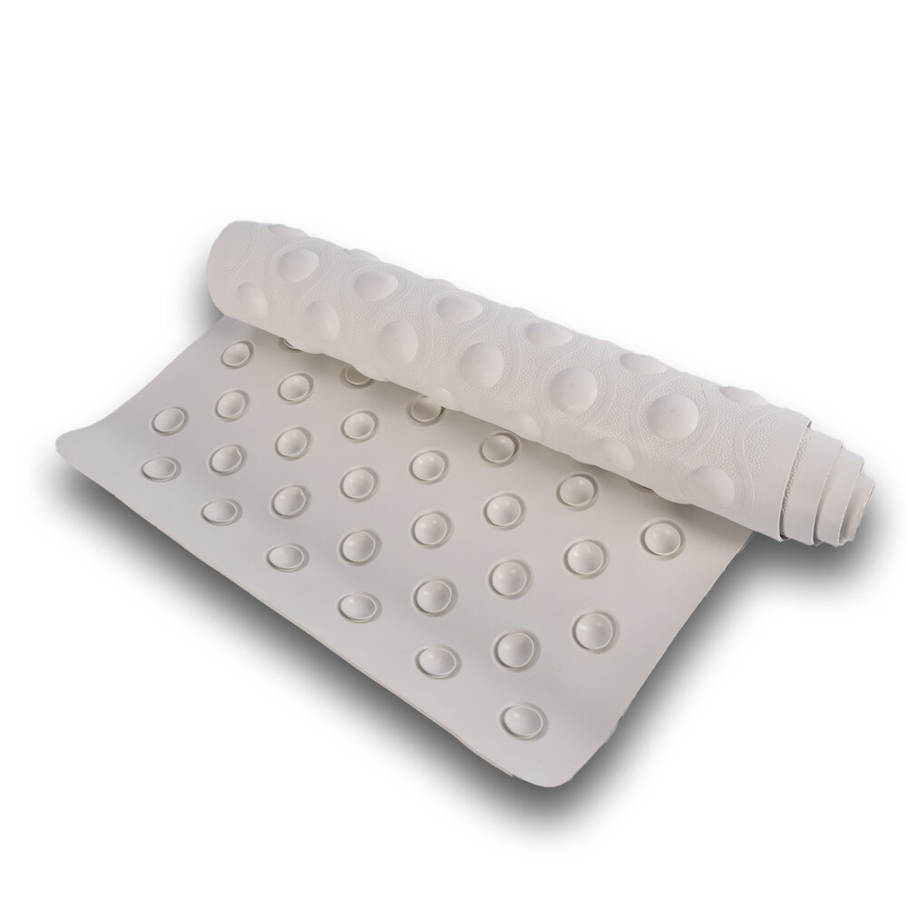 Discountershop Bath mat | Non-slip mat | Shower mat | White | Wash bar | Bathroom Accessories | Rubber | 37cm*82cm