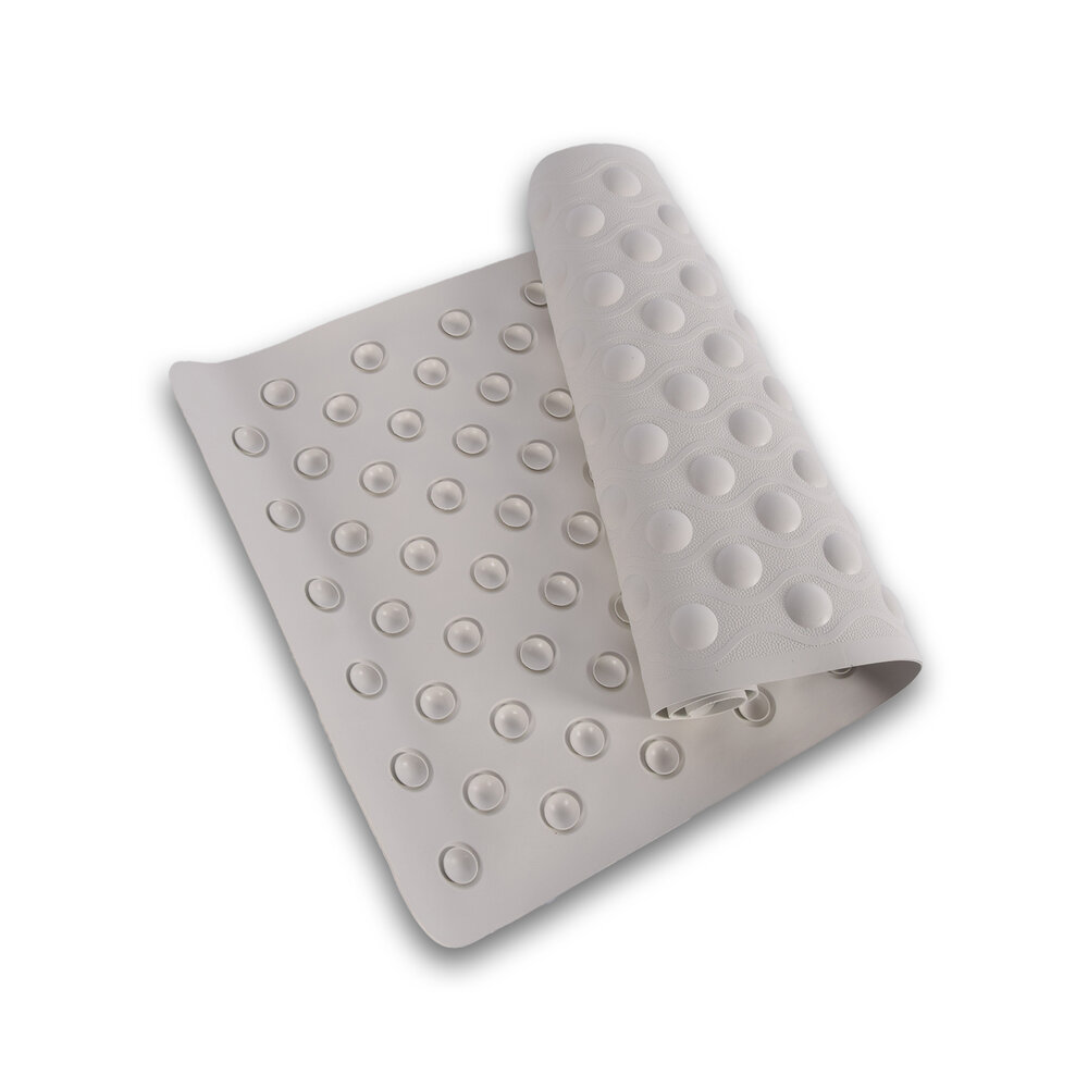 Discountershop Badmat | Antislipmat | Douchemat | Wit | Wasbar | Badkamer Accessoires | Rubber | 37cm*82cm
