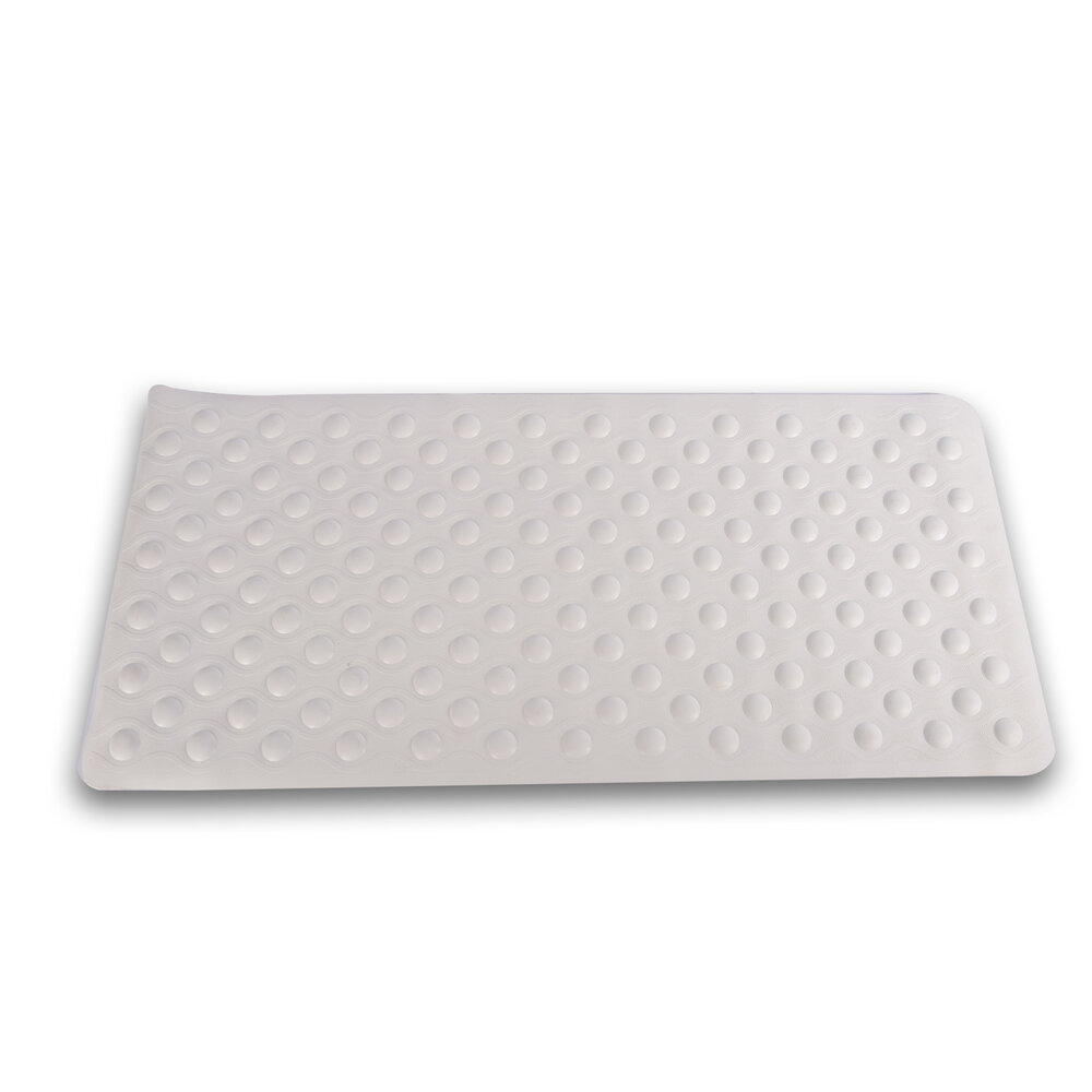 Discountershop Badmat | Antislipmat | Douchemat | Wit | Wasbar | Badkamer Accessoires | Rubber | 37cm*82cm