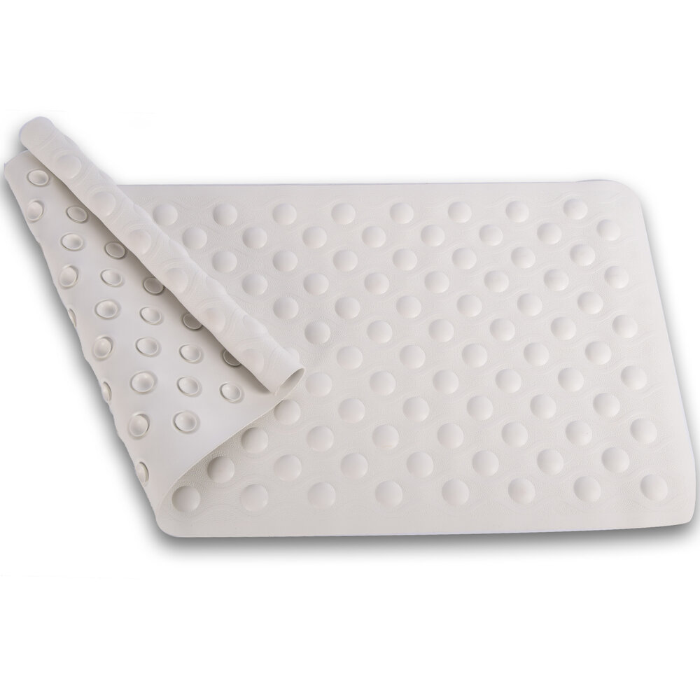 Discountershop Bath mat | Non-slip mat | Shower mat | White | Wash bar | Bathroom Accessories | Rubber | 37cm*82cm