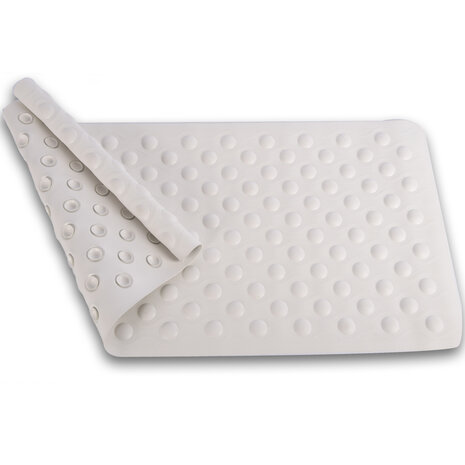 Discountershop Bath mat | Non-slip mat | Shower mat | White | Wash bar | Bathroom Accessories | Rubber | 37cm*82cm