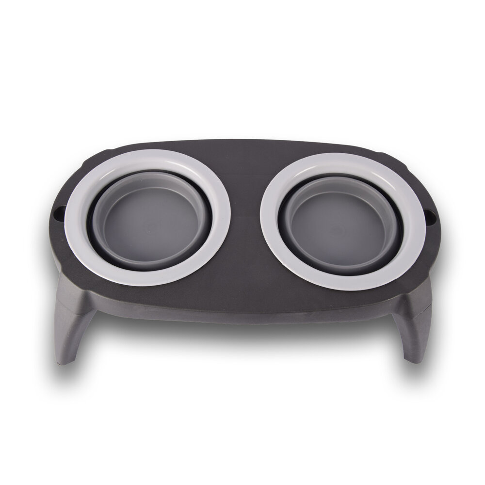 Discountershop Food trough | feeders | black & gray | drinking troughs | plastic & rubber | Pet food bowls | 22cm*13cm*40cm Discountershop Food trough | feeders | black & gray | drinking troughs | plastic & rubber | Pet food bowls | 22cm*13cm*40cm