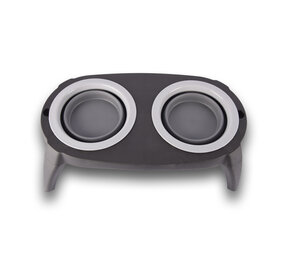 Discountershop Food trough | feeders | black & gray | drinking troughs | plastic & rubber | Pet food bowls | 22cm*13cm*40cm Discountershop Food trough | feeders | black & gray | drinking troughs | plastic & rubber | Pet food bowls | 22cm*13cm*40cm