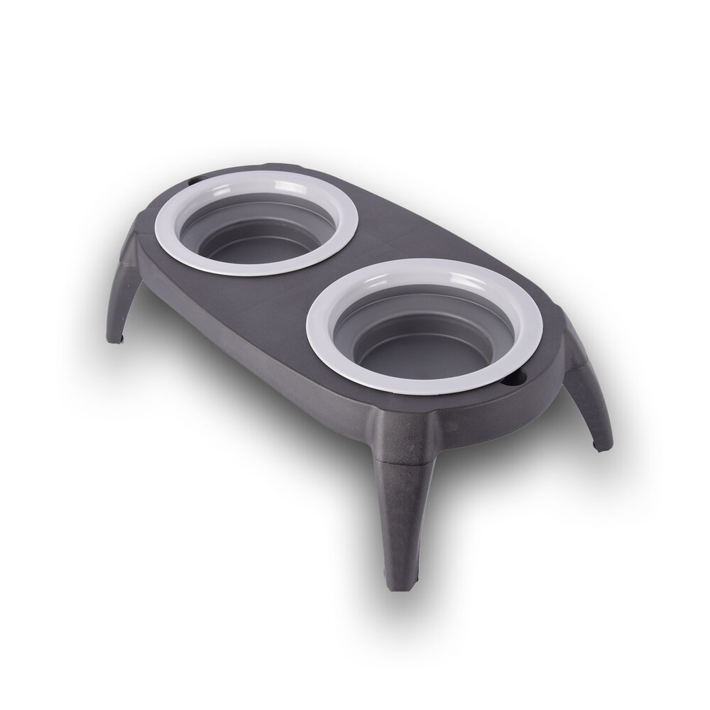 Discountershop Food trough | feeders | black & gray | drinking troughs | plastic & rubber | Pet food bowls | 22cm*13cm*40cm Discountershop Food trough | feeders | black & gray | drinking troughs | plastic & rubber | Pet food bowls | 22cm*13cm*40cm