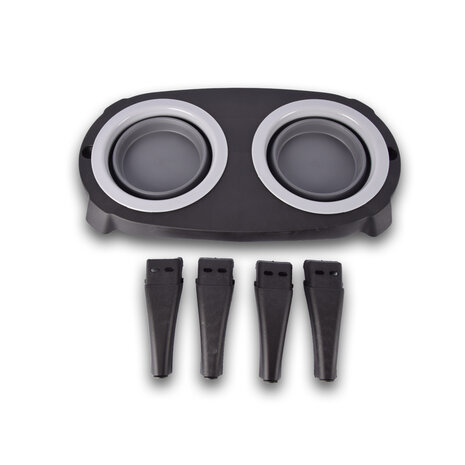 Discountershop Voerbak | voerbakken | zwart & grijs | drinkbakken | kunststof & rubber | Huisdieren voerbakken | 22cm*13cm*40cm Discountershop Voerbak | voerbakken | zwart & grijs | drinkbakken | kunststof & rubber | Huisdieren voerbakken | 22cm*13cm*40cm