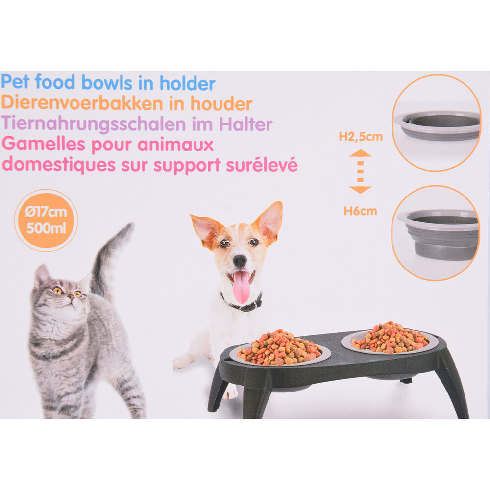 Discountershop Food trough | feeders | black & gray | drinking troughs | plastic & rubber | Pet food bowls | 22cm*13cm*40cm Discountershop Food trough | feeders | black & gray | drinking troughs | plastic & rubber | Pet food bowls | 22cm*13cm*40cm