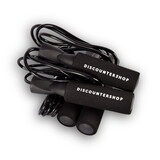 Discountershop Black Adjustable Jump Rope - 2.74 cm Length, 246 grams Weight - Perfect Training for Fitness & Muscles Discountershop Black Adjustable Jump Rope - 2.74 cm Length, 246 grams Weight - Perfect Training for Fitness & Muscles