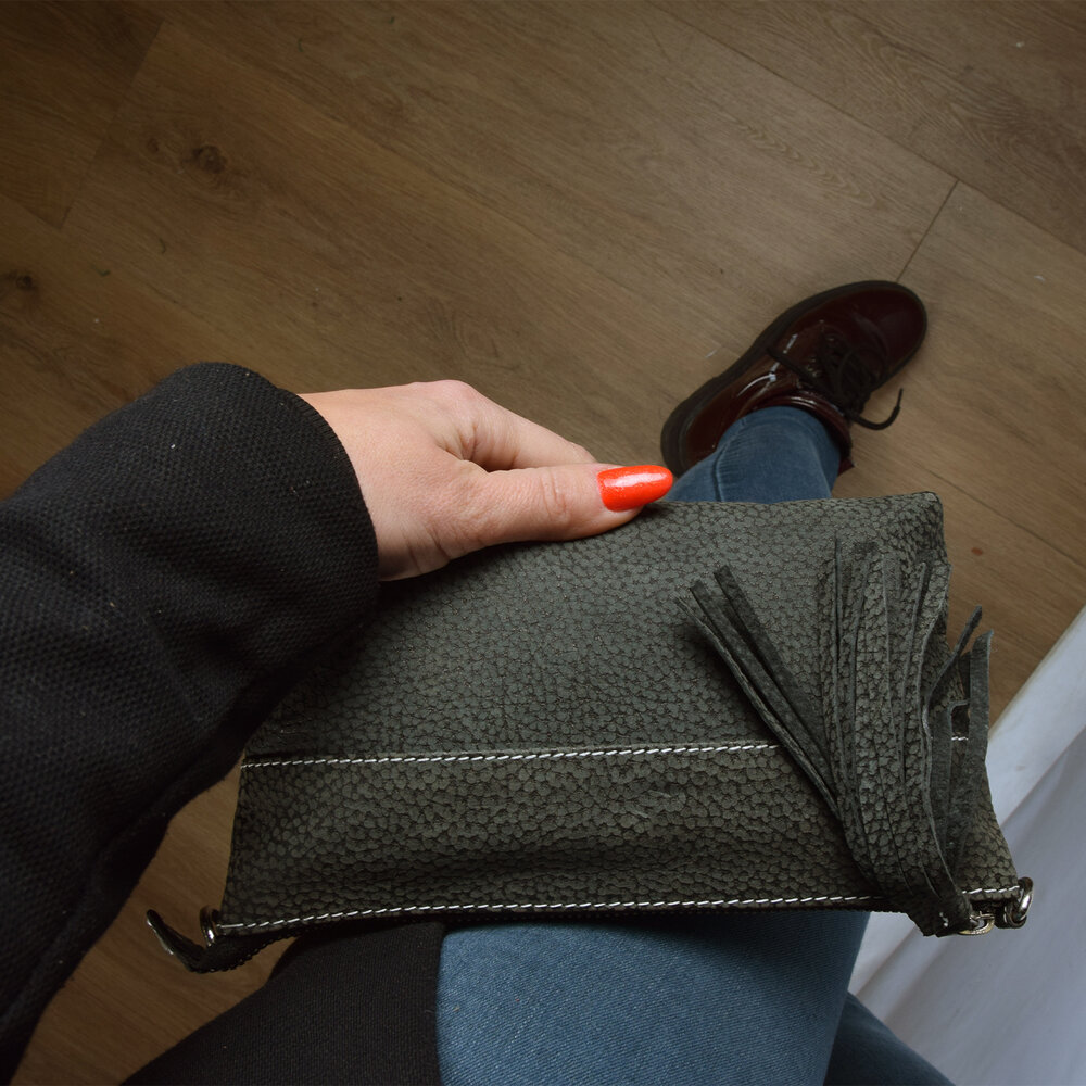 4 East Bag | Crossbody bag | 13.4cm*21.5cm | Dark gray | Real leather 4 East Bag | Crossbody bag | 13.4cm*21.5cm | Dark gray | Real leather