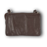 4 East Handtasje | Crossbody tas dames | donker bruin | 13cm*19.5cm | Schoudertas