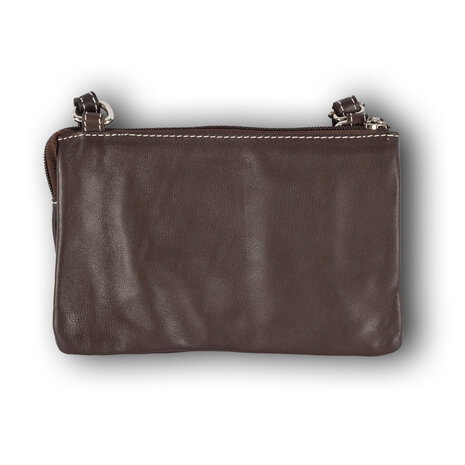 4 East Handtasje | Crossbody tas dames | donker bruin | 13cm*19.5cm | Schoudertas 4 East Handtasje | Crossbody tas dames | donker bruin | 13cm*19.5cm | Schoudertas