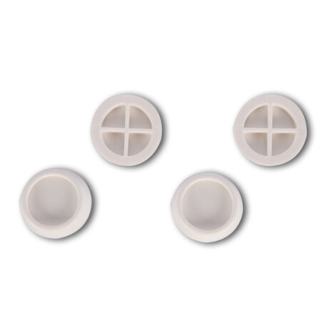 Discountershop Discountershop® Trillingsdempers | 4 Set | Wasmachine trillingsdempers | 165 gram | Wit | kunststof | Antislip | 6.5cm*2cm