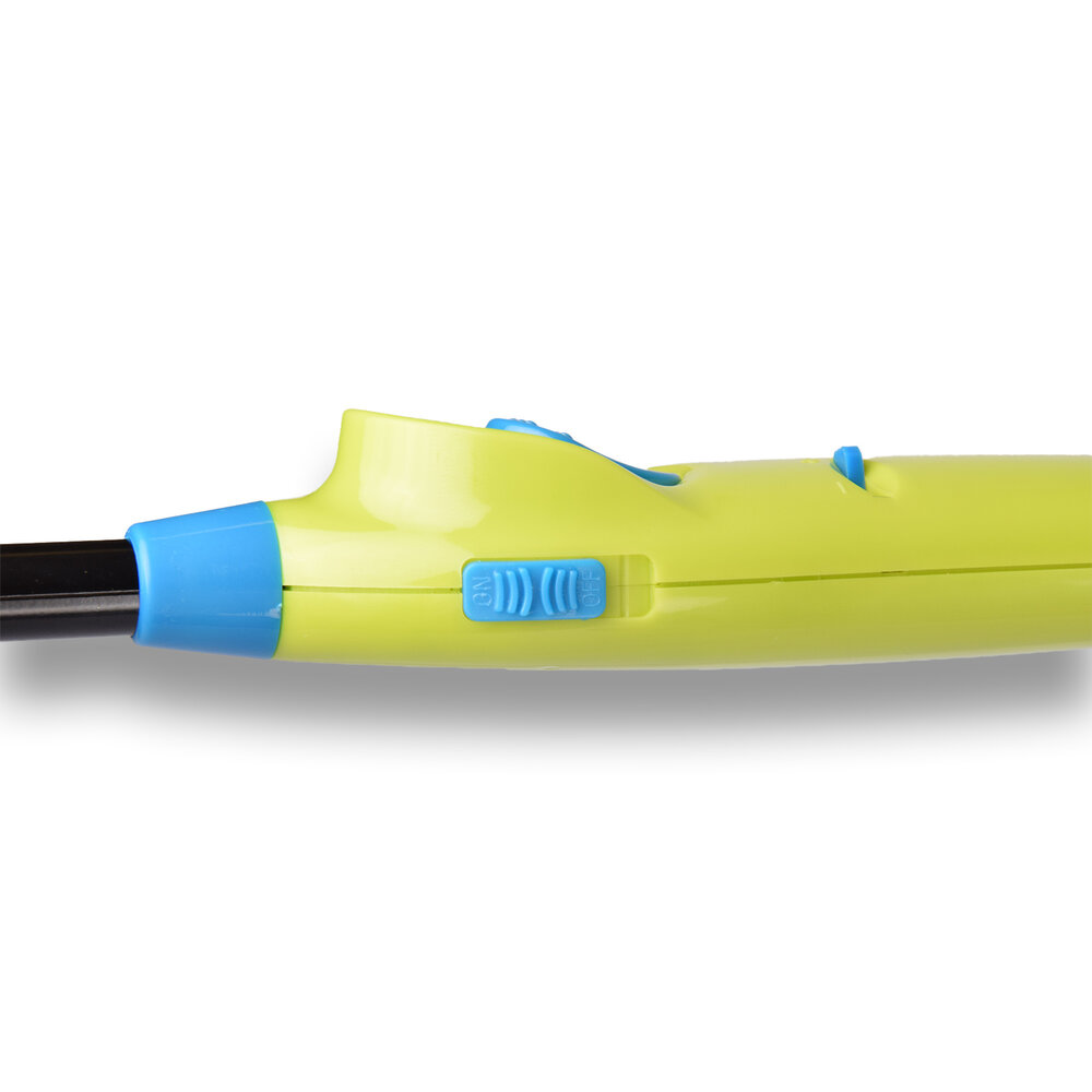 Discountershop Aansteker met Kinderbescherming 22 cm voor BBQ, Kaarsen, Keuken en Horeca met Lange Hals Groen-Blauw
