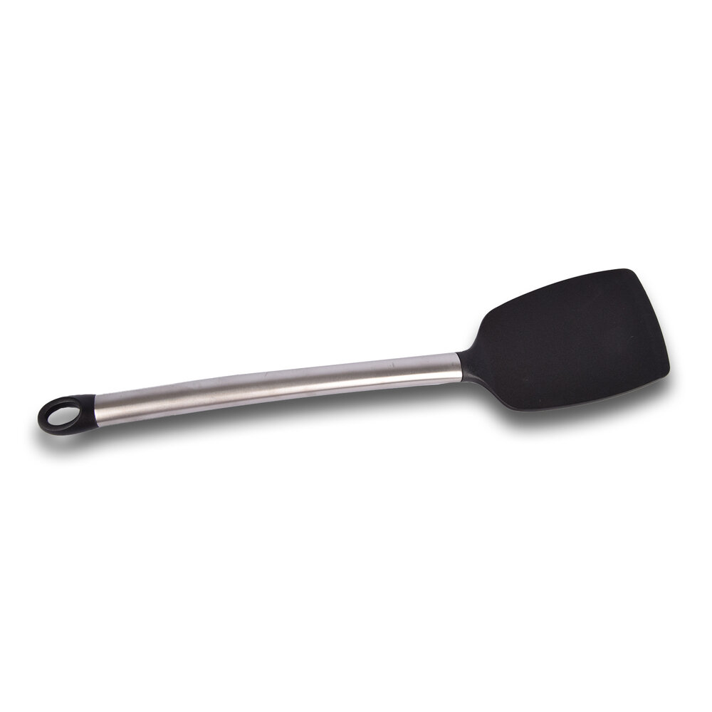 Discountershop Spatula | Baking spatula | spatula | stainless steel handle | Black | Kitchen spatula | Heat-resistant spatula | Kitchen accessory | 36cm*8cm