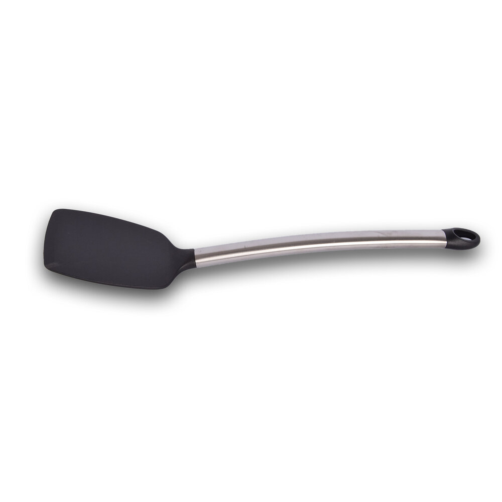Discountershop Spatula | Baking spatula | spatula | stainless steel handle | Black | Kitchen spatula | Heat-resistant spatula | Kitchen accessory | 36cm*8cm