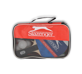 Merkloos Slazenger | Red/Black | Table tennis set | Wood/plastic | storage bag | With 1x table tennis set - 4 bats - net - 4 balls | 26cm*15cm Merkloos Slazenger | Red/Black | Table tennis set | Wood/plastic | storage bag | With 1x table tennis set - 4 bats - net - 4 balls | 26cm*15cm