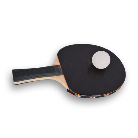 Merkloos Slazenger | Rood/Zwart | Tafeltennisset | Hout/kunststof | opbergtas | Met 1x tafeltennisset - 4 batjes - net - 4 ballen | 26cm*15cm