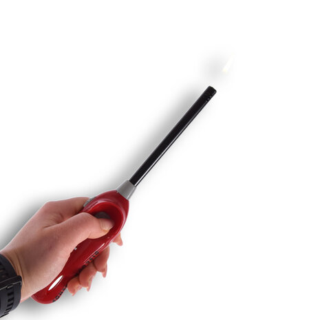 Discountershop Refillable Lighter 26 cm for BBQ, Kitchen, Candles and Hospitality Use with Long Neck Red Discountershop Refillable Lighter 26 cm for BBQ, Kitchen, Candles and Hospitality Use with Long Neck Red