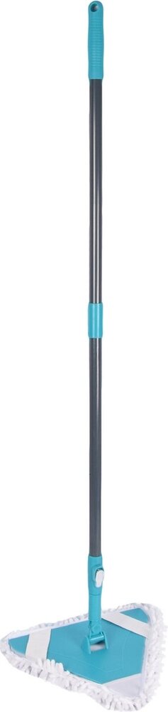 Discountershop Hoogwaardige Microvezel Dweilset - Wit-Blauwe Vloerreiniger en Vloerwisser voor Hout, Laminaat, PVC, Tapijt en Tegels 150 lengte