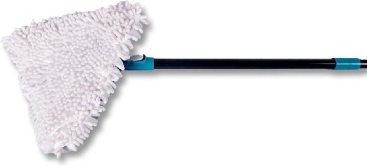 Discountershop High-quality Microfibre Mop Set - White-Blue Floor Cleaner and Floor Wiper for Wood, Laminate, PVC, Carpet and Tiles 150 lengths Discountershop High-quality Microfibre Mop Set - White-Blue Floor Cleaner and Floor Wiper for Wood, Laminate, PVC, Carpet and Tiles 150 lengths