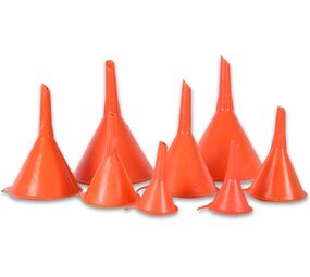 Discountershop Trechterset |  Trechters | Oranje | 2x set | verschillende maten | voor Keuken en Huishouden | 92 gm | 2 set van 4 stuks, diverse maten Discountershop Trechterset |  Trechters | Oranje | 2x set | verschillende maten | voor Keuken en Huishouden | 92 gm | 2 set van 4 stuks, diverse maten