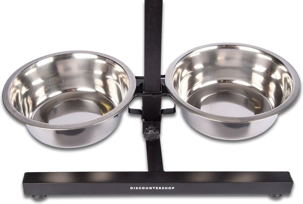 Discountershop Food Bowl Set| Adjustable | H-Standard Hammer Blow | Food bowl | Stainless steel | Feeders | Non-slip | Water bowl | 46cm*28cm*8cm Discountershop Food Bowl Set| Adjustable | H-Standard Hammer Blow | Food bowl | Stainless steel | Feeders | Non-slip | Water bowl | 46cm*28cm*8cm