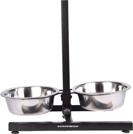 Discountershop Food Bowl Set| Adjustable | H-Standard Hammer Blow | Food bowl | Stainless steel | Feeders | Non-slip | Water bowl | 46cm*28cm*8cm Discountershop Food Bowl Set| Adjustable | H-Standard Hammer Blow | Food bowl | Stainless steel | Feeders | Non-slip | Water bowl | 46cm*28cm*8cm