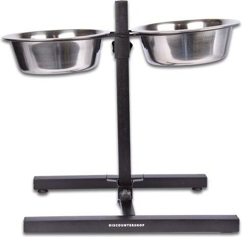 Discountershop Food Bowl Set| Adjustable | H-Standard Hammer Blow | Food bowl | Stainless steel | Feeders | Non-slip | Water bowl | 46cm*28cm*8cm Discountershop Food Bowl Set| Adjustable | H-Standard Hammer Blow | Food bowl | Stainless steel | Feeders | Non-slip | Water bowl | 46cm*28cm*8cm