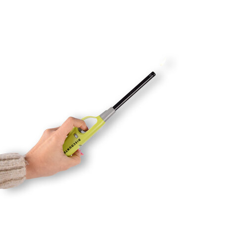 Discountershop 1pcs | Lighter | plasma lighter | green | 56g | Refillable lighter | light bbq | 4cm*26cm