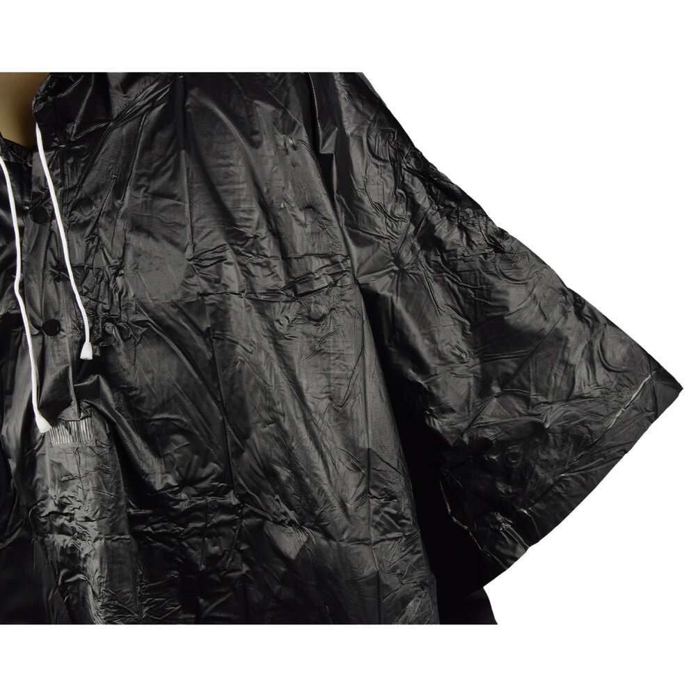 Discountershop Rain poncho | Black | 233g | Unisex | Waterproof poncho | square & wide | Rain cape | Rain suit | 125cm*98cm