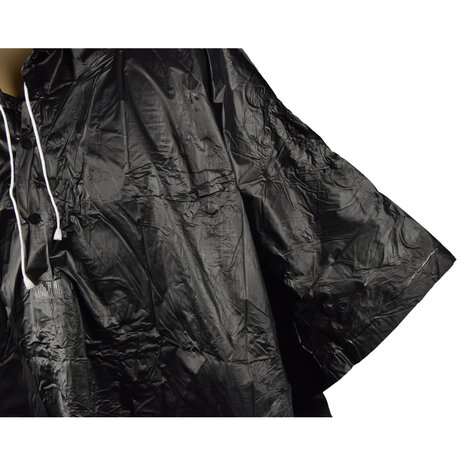 Discountershop Rain poncho | Black | 233g | Unisex | Waterproof poncho | square & wide | Rain cape | Rain suit | 125cm*98cm