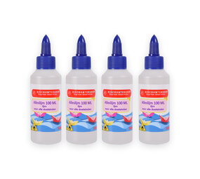 Discountershop Alleslijm (4x 100ml) | Transparant & Sterk | Knutselen & Hobby's Discountershop Alleslijm (4x 100ml) | Transparant & Sterk | Knutselen & Hobby's