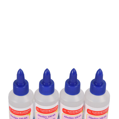 Discountershop All-Purpose Glue 4x 100ml | Transparent, Strong & Safe For Children - High Quality Glue Set