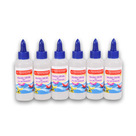 Discountershop Set van 6 | Lijm | Kinderlijm | Transparent | 633g | 100 ml | Houtlijm | Knutselen | Secondelijm | Contactlijm | knutsellijm | 4cm*14cm Discountershop Set van 6 | Lijm | Kinderlijm | Transparent | 633g | 100 ml | Houtlijm | Knutselen | Secondelijm | Contactlijm | knutsellijm | 4cm*14cm