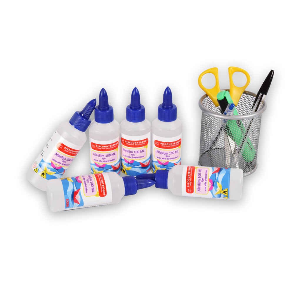 Discountershop Set van 6 | Lijm | Kinderlijm | Transparent | 633g | 100 ml | Houtlijm | Knutselen | Secondelijm | Contactlijm | knutsellijm | 4cm*14cm Discountershop Set van 6 | Lijm | Kinderlijm | Transparent | 633g | 100 ml | Houtlijm | Knutselen | Secondelijm | Contactlijm | knutsellijm | 4cm*14cm