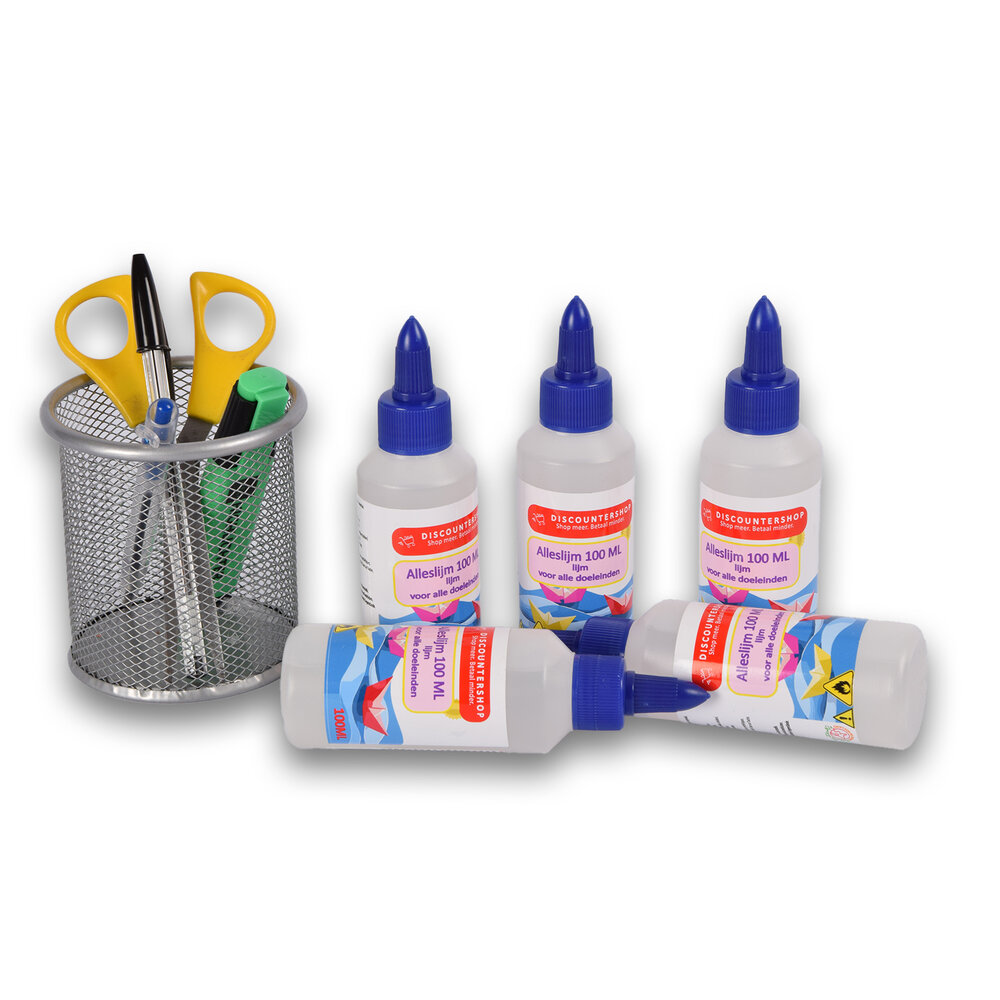 Discountershop Set van 5 | Lijm | Kinderlijm | Transparent | 633g | 100 ml | Houtlijm | Knutselen | Secondelijm | Contactlijm | knutsellijm | 4cm*14cm Discountershop Set van 5 | Lijm | Kinderlijm | Transparent | 633g | 100 ml | Houtlijm | Knutselen | Secondelijm | Contactlijm | knutsellijm | 4cm*14cm