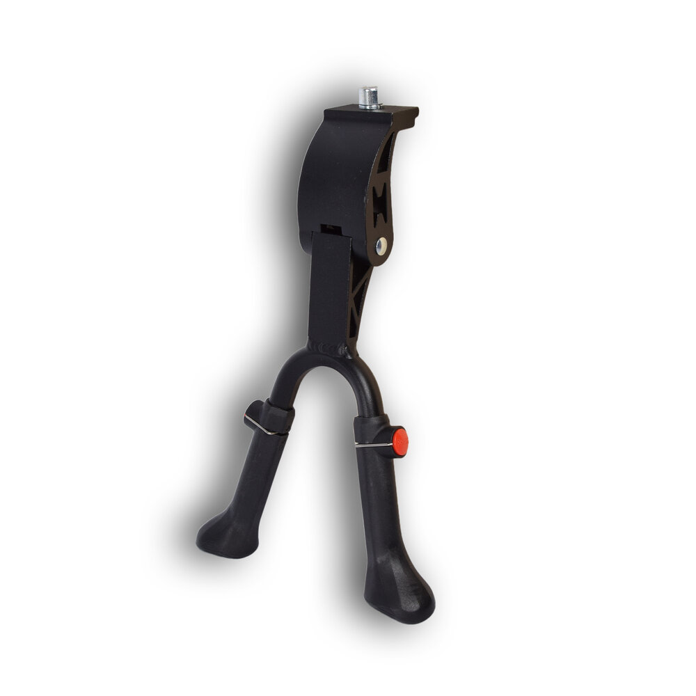 Discountershop Bicycle stand | aluminum | Black | Double Standard | bicycle side stand | Adjustable | 512gram | Inch size: 24 to 28 m Discountershop Bicycle stand | aluminum | Black | Double Standard | bicycle side stand | Adjustable | 512gram | Inch size: 24 to 28 m