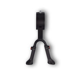 Discountershop Fietsstandaard | aluminium | Zwart | Dubbele Standaard | zijstandaard fiets | Verstelbaar | 512gram | Inch maat: 24 tot 28 m
