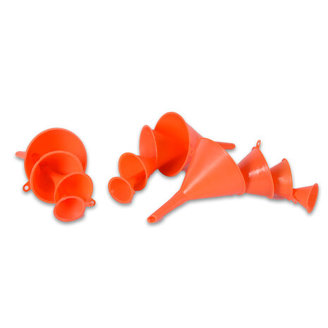 Discountershop Funnel set | Set Of 3 | Orange | Kitchenware | Kitchen accessories | Different Sizes | 3 set of 4 pieces assorted sizes Discountershop Funnel set | Set Of 3 | Orange | Kitchenware | Kitchen accessories | Different Sizes | 3 set of 4 pieces assorted sizes