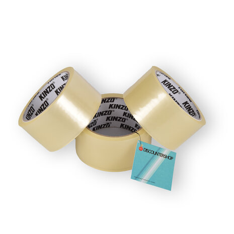Merkloos Packaging tape | 3x rolls | Adhesive tape | Brown tape | 320g | transparent | for Children and adults | 5cm*9.5cm Merkloos Packaging tape | 3x rolls | Adhesive tape | Brown tape | 320g | transparent | for Children and adults | 5cm*9.5cm