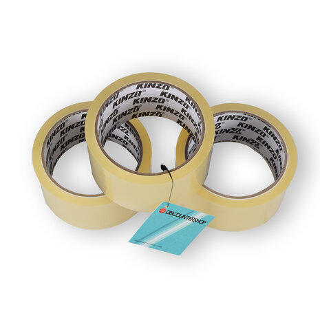 Merkloos Packaging tape | 3x rolls | Adhesive tape | Brown tape | 320g | transparent | for Children and adults | 5cm*9.5cm Merkloos Packaging tape | 3x rolls | Adhesive tape | Brown tape | 320g | transparent | for Children and adults | 5cm*9.5cm