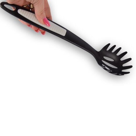 Discountershop Spatula | Baking spatula | Nylon | 56g | Black | Kitchen spatula | heat resistant | Nonstick | Kitchenware | 32cm*7cm