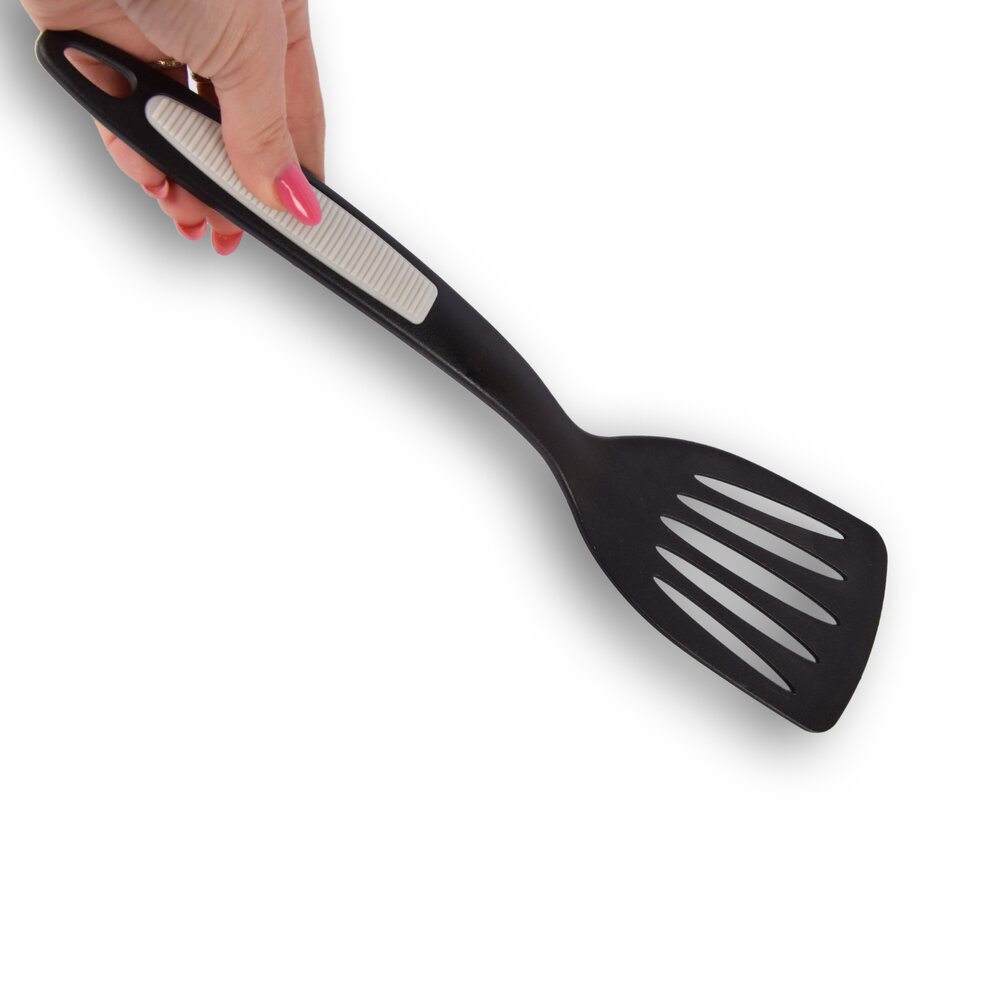Discountershop Spatula | Baking spatula | Nylon | 60g | Black | Kitchen spatula | heat resistant | Nonstick | Kitchenware | 35.5cm*9cm Discountershop Spatula | Baking spatula | Nylon | 60g | Black | Kitchen spatula | heat resistant | Nonstick | Kitchenware | 35.5cm*9cm