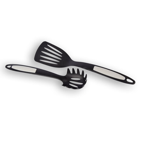 Discountershop Spatel | Bakspatel | Nylon | 60g | Zwart | Keukenspatel | hittebestendig | Anti-aanbak | Keukengerei | 35.5cm*9cm Discountershop Spatel | Bakspatel | Nylon | 60g | Zwart | Keukenspatel | hittebestendig | Anti-aanbak | Keukengerei | 35.5cm*9cm