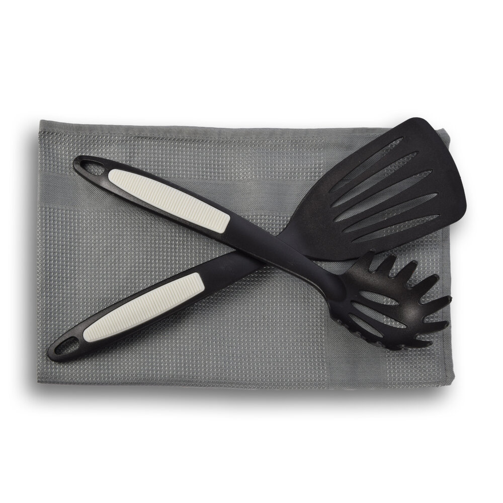 Discountershop Spatel | Bakspatel | Nylon | 60g | Zwart | Keukenspatel | hittebestendig | Anti-aanbak | Keukengerei | 35.5cm*9cm Discountershop Spatel | Bakspatel | Nylon | 60g | Zwart | Keukenspatel | hittebestendig | Anti-aanbak | Keukengerei | 35.5cm*9cm