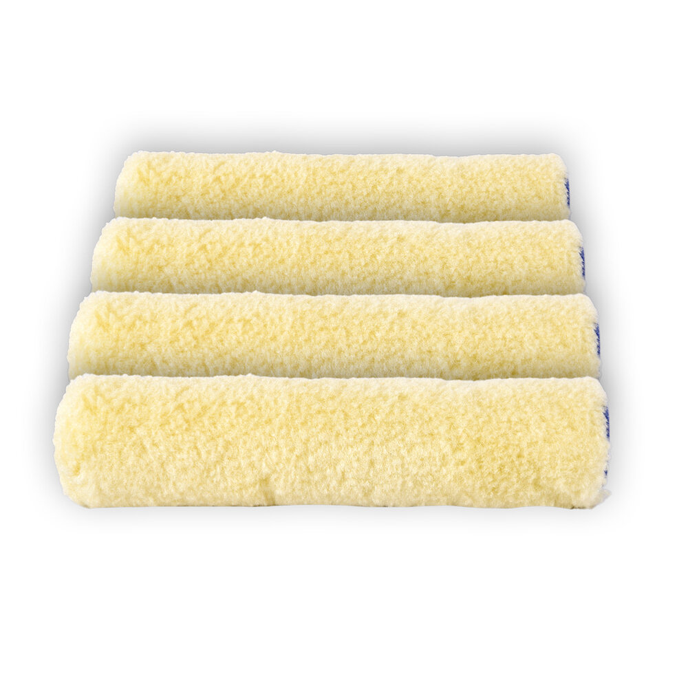 Merkloos 4stuks | Verfroller | beige | Muurverfroller | nylon pluisvrij |41g | Schuimroller | Structuurroller | Verfkwasten | 10cm*2cm