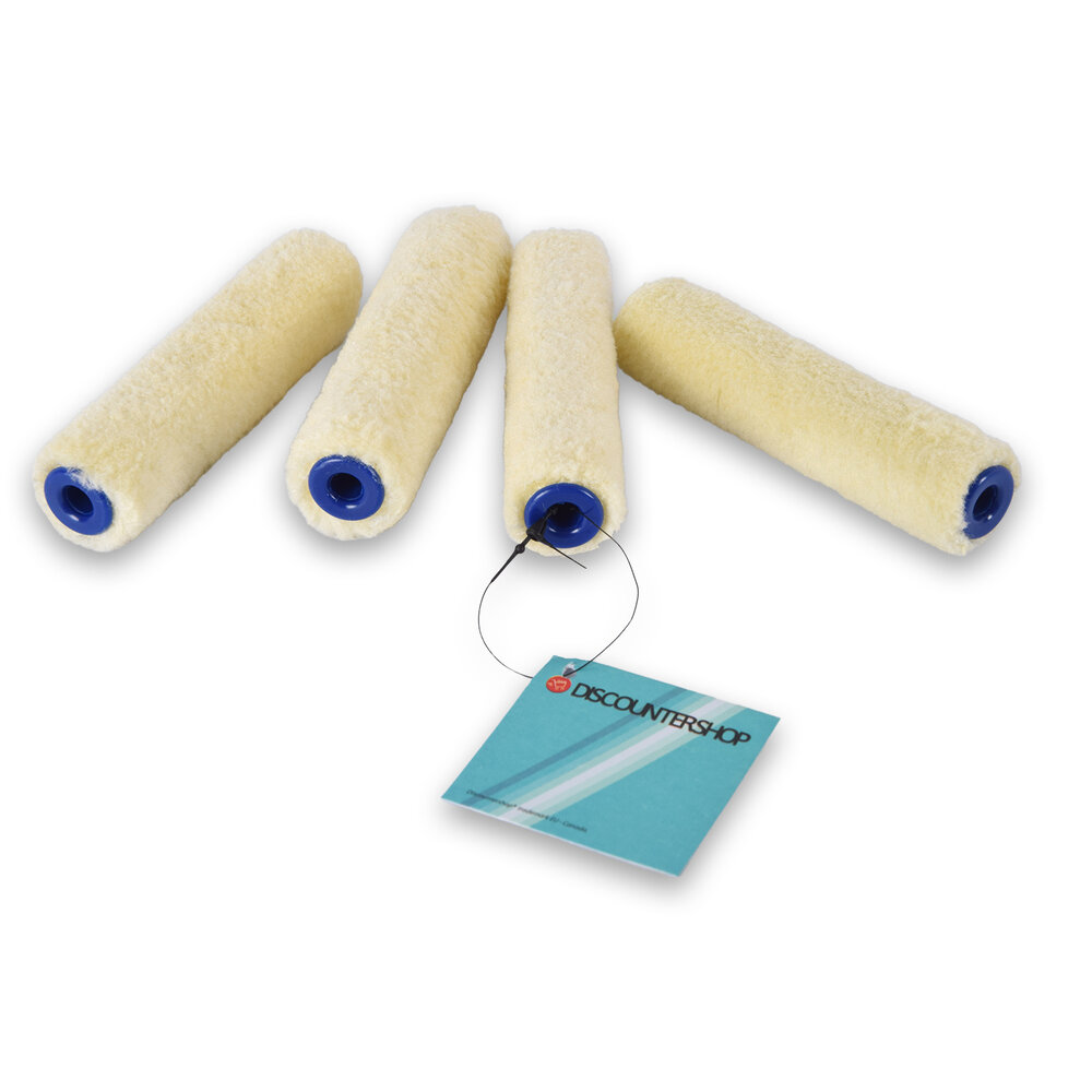 Merkloos 4stuks | Verfroller | beige | Muurverfroller | nylon pluisvrij |41g | Schuimroller | Structuurroller | Verfkwasten | 10cm*2cm