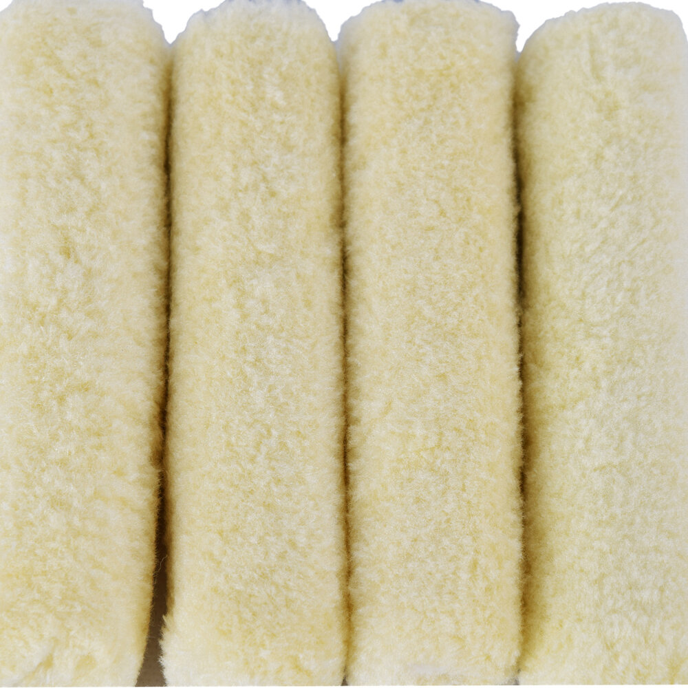 Merkloos 4pcs | Paint roller | beige | Wall paint roller | nylon lint free |41g | Foam roller | Structure roller | Paint brushes | 10cm*2cm