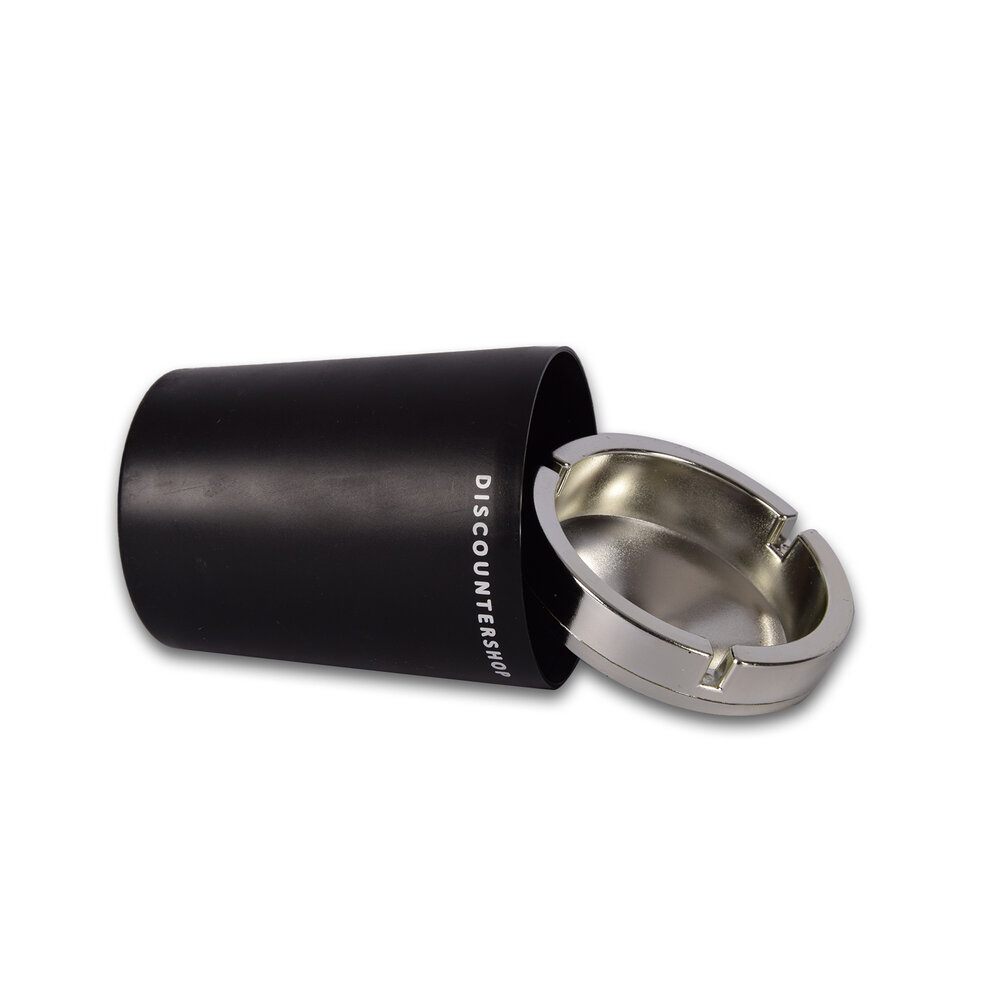 Discountershop Auto asbak | asbak | Zwart | Auto accessoires | kunststof | stand asbak | asbakken | asbak met deksel | 10cm*13cm Discountershop Auto asbak | asbak | Zwart | Auto accessoires | kunststof | stand asbak | asbakken | asbak met deksel | 10cm*13cm
