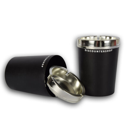 Discountershop Asbak | Auto asbak | asbakken | kunststof | zwart | Met Deskel | Set Van 2 | sigarettenasbak | 10cm*13cm Discountershop Asbak | Auto asbak | asbakken | kunststof | zwart | Met Deskel | Set Van 2 | sigarettenasbak | 10cm*13cm